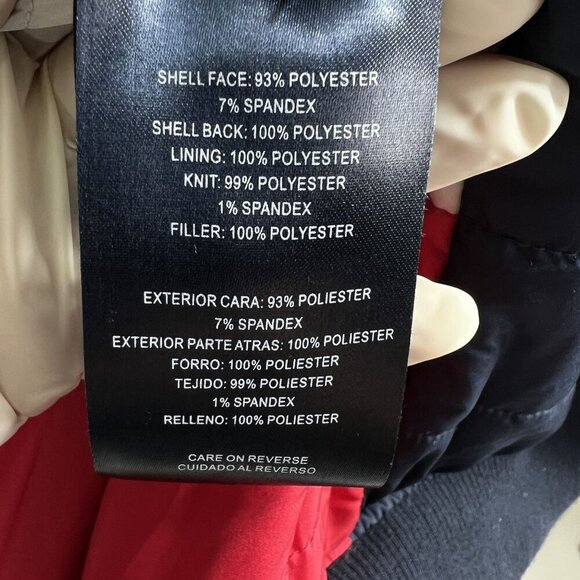 Tommy Hilfiger Mens M Womens L Navy Blue Zipper Hooded Jacket Logo Lined Preppy - Picture 15 of 16